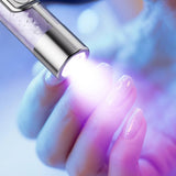 2-in-1 Rechargeable Nail File Drill 18 Bits 3 Speeds with Lamp Purple