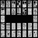 30 PCS A6 PET Reusable Drawing Journal Painting Craft Stencils