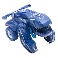 Crash Transforming Dinosaur Car Toy Deformation Toy Car Kid Gift Dark Blue