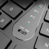 Rechargeable Dual Mode Bluetooth Keyboard 111 Keys with Wrist Rest