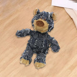 Squeaky Bear Toy for Dogs Indestructible Robust Chew Toys Stuffed Plush Dog Toy Blue