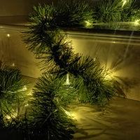 10M Christmas Garland with LED Lights Artificial Wreath Stairs Rattan Decoration Xmas String Light