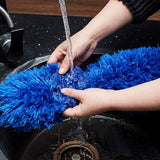Extendable Ceiling Cleaning Duster Spider Web Microfiber Cleaner Brush Blue