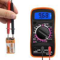 2 PCS Digital Multimeter DC AC Voltmeter Voltmeter and Ohm Volt Amp Meter with PTC protection