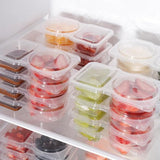 40Pcs Set Reusable Snack Containers with Lids Stackable Double Compartment Snack Box for On-the-Go Meals and Camping