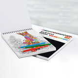 2Pcs Sketch Book 100 Sheets Spiral Top Drawing Notebook Artist Sketchbook