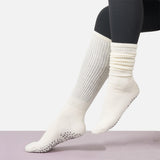 2 Pair Non-Slip Grip Socks for Yoga & Pilates White