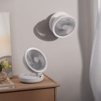 Table Fan USB Foldable Desktop Fan Portable Air Circulator Fan with Night Light