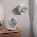 Table Fan USB Foldable Desktop Fan Portable Air Circulator Fan with Night Light