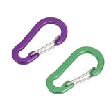 12PCS Pack Small D-Ring Carabiner Clip Lightweight Aluminum Key chain for Hiking Camping