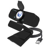 1080P HD Webcam Plug and Play USB Web Camera with Built-in Mic and Auto Focus Privacy Cover for PC/Laptop