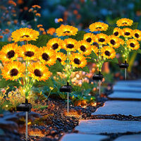 2PCS Solar Sunflower Lights – Waterproof Outdoor Garden & Patio Decor