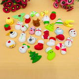 Christmas 24 Days Countdown Advent Calendar with Rubber Toys Children Gift Toy