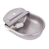 304 Stainless Steel Cattle Water Bowl 4L Automatic with Drain Hole