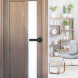 5-in-1 Smart Fingerprint Door Lock with IC Cards Keys and Door Knob Black