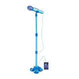 Karaoke Machine with 1 Mic Adjustable Stand Music Play Toy Blue