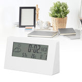 Digital Alarm Clock Multifunctional Desk Clock Temperature Humidity Date Weather Display Office Home Decor Glow in the Dark Style