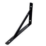 2Pcs Mild Steel Shelf Bracket Reinforced Heavy Duty 90 Degree Black