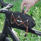 Bike Frame Bag Bicycle  Front Top Tube Storage Bag with Reflective Ropes for Road Cycling