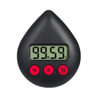 Digital Shower Timer Suction Mount Kitchen Cooking Timer Studying Reminder Timer Black
