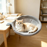 Reversible Cat Hammock for Desk with Steel Frame Gray Style 1