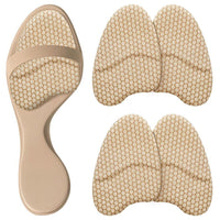 2 Pair of High Heel Comfort Pads Anti Slip Foot Cushion Women Heel Inserts Beige