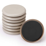 8PCS Furniture Sliders Reusable Pads for Floors Off-White