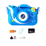 1080P HD Cute Animal Kids Digital Camera Toy Gift with 64G Memory Card Style 2