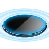 Fast Wireless Charger Pad with Mirror Surface for Smartphones Black