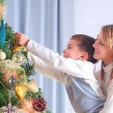 40Pcs Set Christmas Ball Ornaments Hanging Xmas Tree Decorations Holiday Party Home Decor Gold