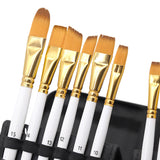 15Pcs Set Artist Paint Brushes with Sponge Brush for Watercolour Oil Painting White