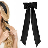 Heatless Curling Headband Bow Shaped with Flexible Styling Wires Black