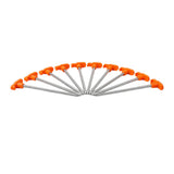 10PCS 7 Inch Heavy Duty Tent Stakes for Camping Tents Canopy Tarp with High Visibility Orange Head