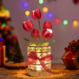 Tulip Flower Lamp 3 Color Dimming Night Light Valentine’s Day Gift Red