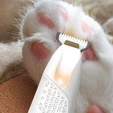 Pet Hair Trimmer Electric Clipper Rechargeable with LED Light for Pets White