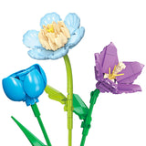 888PCS Botanical Collection Building Block Toy – Flower Bouquet Construction Set