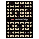 100 Scratch-off Date Night Ideas Couples Position Challenge Poster