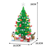 Advent Calendar Christmas Tree Building Set with LED Light String Xmas Countdown Calendar