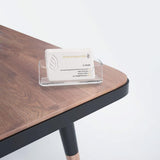 4Pcs Acrylic Business Card Holder for Desk Clear Plastic Business Cards Display Holders Stand