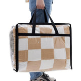 3Pcs 60L Clear Clothes Storage Bags Foldable Moving Bags with Zipper for Bedding Duvet Blanket