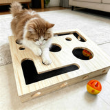 New Cat Nail File Enrichment Box Cat Scratch Puzzle Enrichment Box with Bell Balls for Cats
