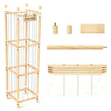 Stuffed Animal Storage Organizer Wooden Cute Zoo Toy Holder for Bedrooms Playrooms
