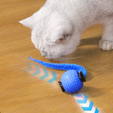 Automatic Cat Rolling Ball Interactive Pet Toy with Multiple Motion Modes for Pet Cats Dogs Blue