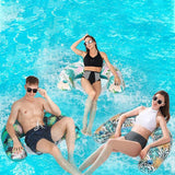 3Pcs Inflatable Pool Float Chairs Water Hammock Pool Lounge