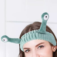 Face Wash Headband Snail Spa Makeup Hair Bands Cartoon Cute Elastic Headband Hair Accessories Green