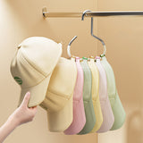 8 Pcs No Drill Hat Storage Hooks Iron Ring for Closet Caps Scarves White