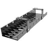 Under Desk Cable Management Tray Wires Tidy Organizer for Office and Home Black