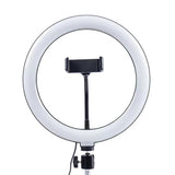 10 Inch Ring Light with Flexible Phone Holder Adjustable Brightness for Selfie Video Recording