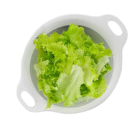3Pcs Set Foldable Colanders for Vegetables Fruit Draining Baskets with Base Grey