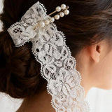 10 Yards Elastic Stretch Lace Trim Floral Ribbon for Sewing DIY White